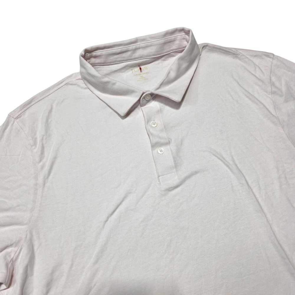 J.Crew Polo Shirt Mens XL Pink Sueded‎ Jersey Short Sleeve Classic Fit Solid
